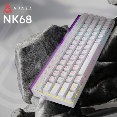 Клавіатура Ajazz NK68 Red Switch White USB-C (NK68-R-W) Клавіатура Ajazz NK68 Red Switch White USB-C (NK68-R-W)