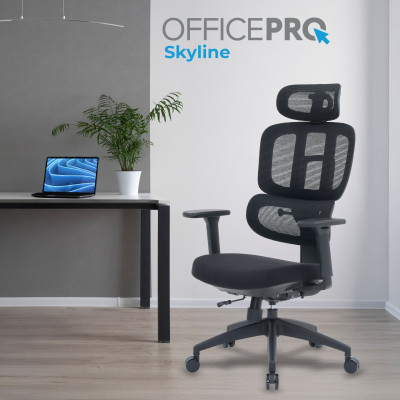 Крісло офісне OfficePro Skyline OC580-B-B-B Black