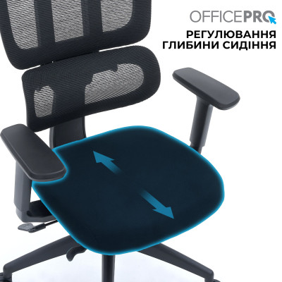 Крісло офісне OfficePro Skyline OC580-B-B-B Black