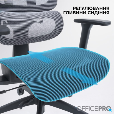 Крісло офісне Officepro Skyline OC680-B-G-G Black/Grey Крісло офісне Officepro Skyline OC680-B-G-G Black/Grey