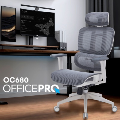 Крісло офісне Officepro Skyline White/Dark Gray (OC680-W-DG-DG) Крісло офісне Officepro Skyline White/Dark Gray (OC680-W-DG-DG)