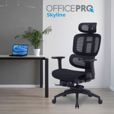 Крісло офісне Officepro Skyline Footrest Black (OC750-B-B-B) Крісло офісне Officepro Skyline Footrest Black (OC750-B-B-B)