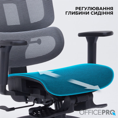 Крісло офісне Officepro Skyline Footrest Black/Dark Gray (OC750-B-DG-DG) Крісло офісне Officepro Skyline Footrest Black/Dark Gray (OC750-B-DG-DG)