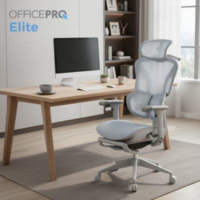 Крісло офісне OfficePro Elite OC950GLB Gray/Light Blue Крісло офісне OfficePro Elite OC950GLB Gray/Light Blue