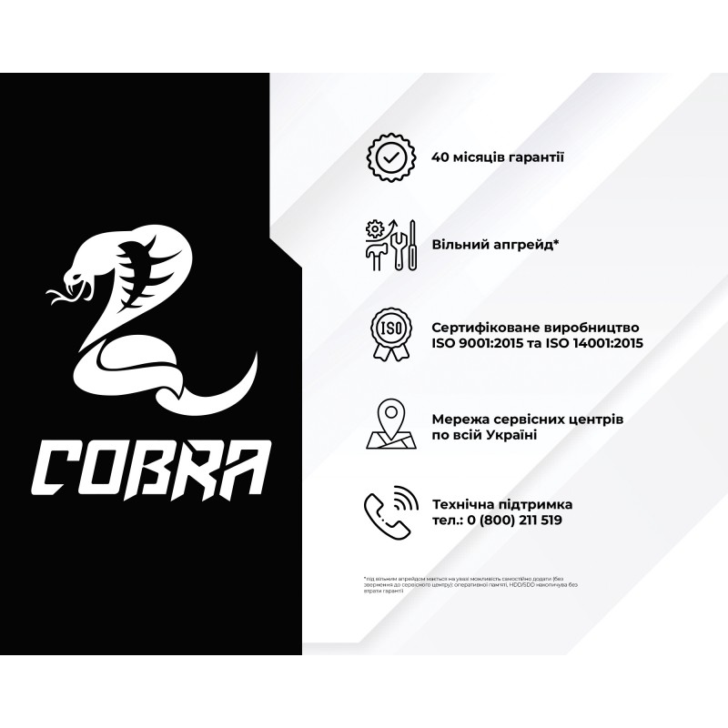Персональный компьютер COBRA Advanced (I11F.16.H1S2.166T.2604)
