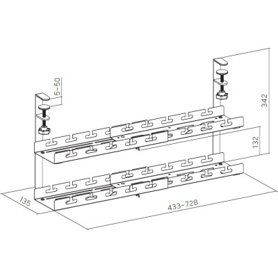 Органайзер для кабелю OfficePro CT690B Black
