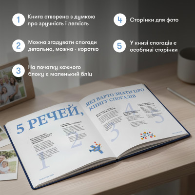 Книга спогадів Orner Історії найкращого тата, темно-синій (orner-3500) Книга спогадів Orner Історії найкращого тата, темно-синій (orner-3500)
