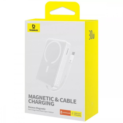 Універсальна мобільна батарея Baseus Magnetic Mini 10000mAh, 30W White (P1002210B223-00) Універсальна мобільна батарея Baseus Magnetic Mini 10000mAh, 30W White (P1002210B223-00)