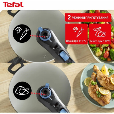 Скороварка Tefal Secure Trendy з паровим кошиком 6 л (P2580701)
