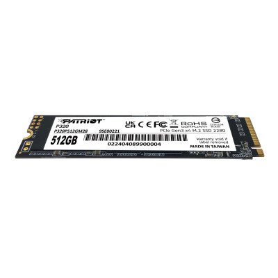 Накопичувач SSD 512GB Patriot P320 M.2 2280 PCIe 3.0 x4 NVMe 3D NAND (P320P512GM28) Накопичувач SSD 512GB Patriot P320 M.2 2280 PCIe 3.0 x4 NVMe 3D NAND (P320P512GM28)