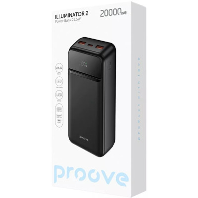 Універсальна мобільна батарея Proove Illuminator 2 22.5W 20000mAh Black (PBIP20212201) Універсальна мобільна батарея Proove Illuminator 2 22.5W 20000mAh Black (PBIP20212201)