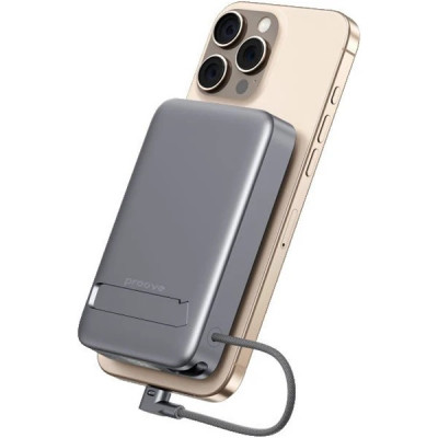 Універсальна мобільна батарея Proove OverPower 35W 10000mAh Qi2 Gray (PBOP35012105)