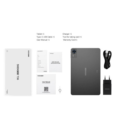 Планшет Doogee T36 8/256Gb Urban Black