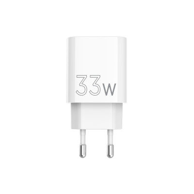 Мережевий зарядний пристрій Sigma mobile X-power 33W GaN, PD, QC (1xUSB-C + 1xUSB-A) White (PS33-01)