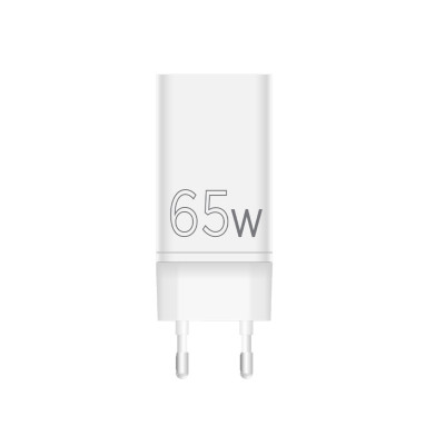 Мережевий зарядний пристрій Sigma mobile X-power 65W GaN, PD, QC (2xUSB-C + 1xUSB-A) White (PS65-01)