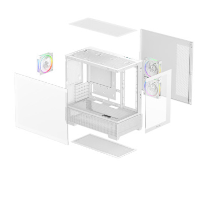 Корпус DeepCool CG380 3F White (R-CG380-WHAGM3-G) без БЖ