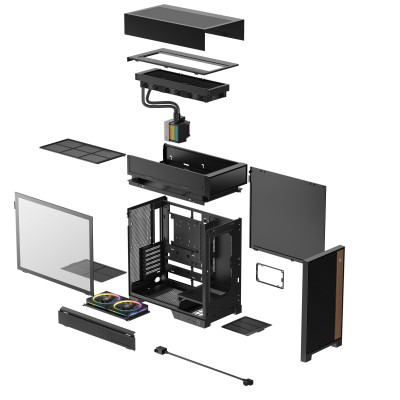 Корпус DeepCool CL6600 Black (R-CL6600-BKNNA0-G-1) Корпус DeepCool CL6600 Black (R-CL6600-BKNNA0-G-1)