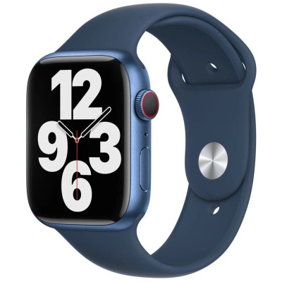 Ремінець Apple Sport Band для Apple Watch 45mm Abyss Blue (MKUW3) Ремінець Apple Sport Band для Apple Watch 45mm Abyss Blue (MKUW3)