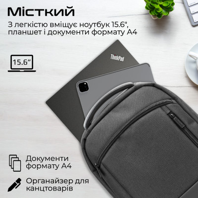 Рюкзак для ноутбука Promate Satchel BP 15.6" Black