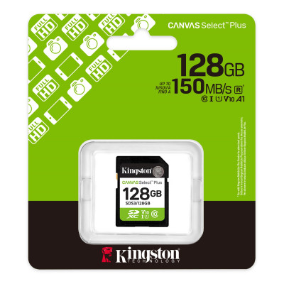 Карта пам`яті SDXC 128GB UHS-I Class 10 Kingston Canvas Select Plus R150MB/s (SDS3/128GB)