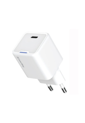 Мережевий зарядний пристрій ColorWay GaN Mini 30W PD Port PPS USB-C White (CW-CHS054PD-WT)