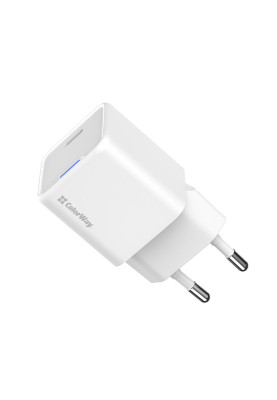 Мережевий зарядний пристрій ColorWay GaN Mini 30W PD Port PPS USB-C White (CW-CHS054PD-WT)