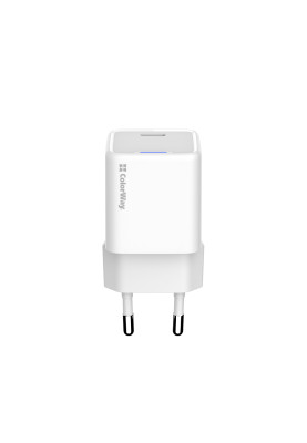 Мережевий зарядний пристрій ColorWay GaN Mini 35W PD Port PPS USB-C White (CW-CHS056PD-WT)