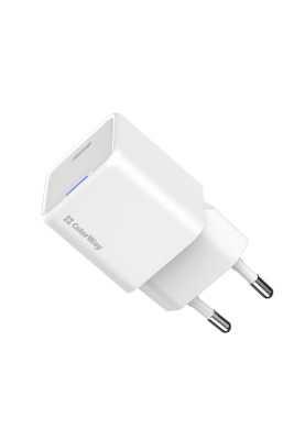 Мережевий зарядний пристрій ColorWay GaN Mini 35W PD Port PPS USB-C White (CW-CHS056PD-WT)