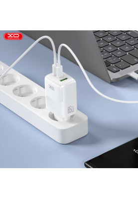 Мережевий зарядний пристрій XO L139 (2USB-С, 1USB, 3А) PD, QC 3.0 White (L139.white)