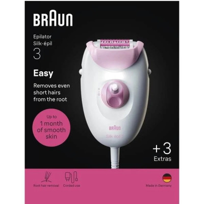 Епілятор Braun Silk-epil 3 SE 3-033 Епілятор Braun Silk-epil 3 SE 3-033