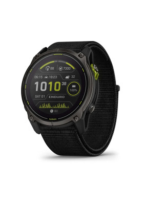 Смарт-годинник Garmin Enduro 3 Carbon Gray DLC Titanium with Black Nylon (010-02751-00)