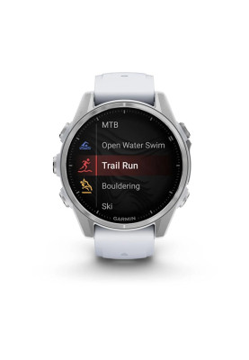 Смарт-годинник Garmin Fenix 8 43mm AMOLED Silver with Whitestone Silicone (010-02903-06)