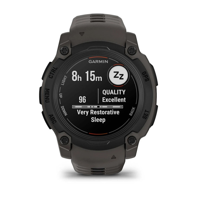 Смарт-годинник Garmin Instinct E 40 mm Black with Charcoal Silicone Band (010-02932-13)