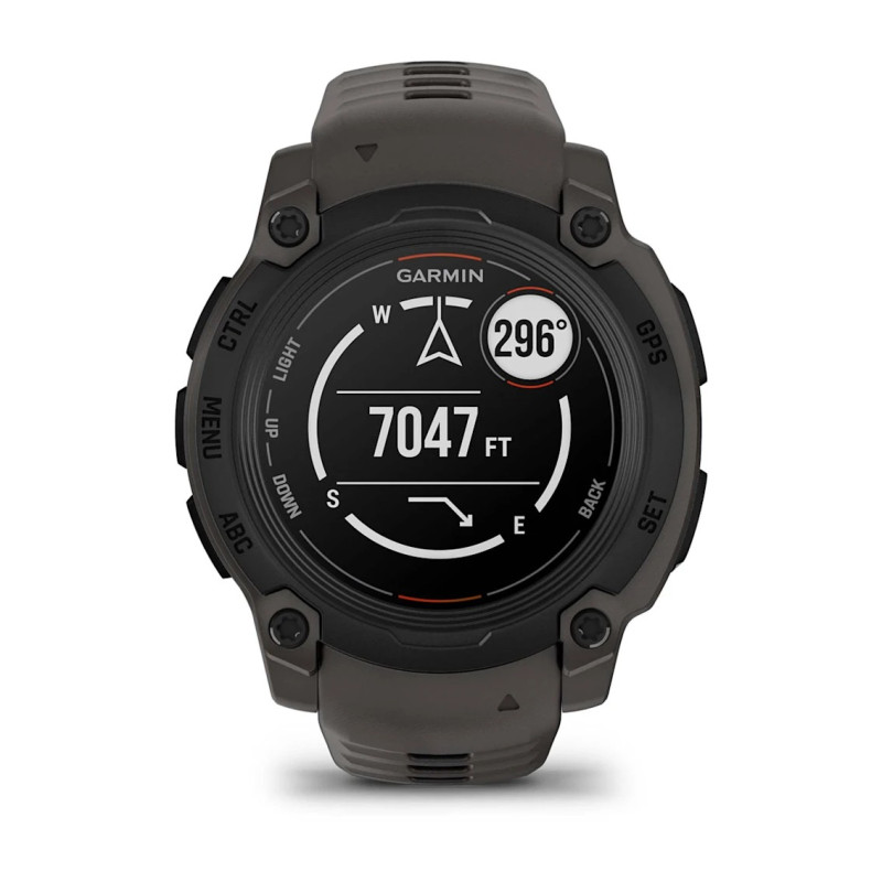 Смарт-годинник Garmin Instinct E 40 mm Black with Charcoal Silicone Band (010-02932-13)