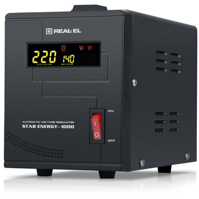 Стабілізатор REAL-EL Stab Energy-1000 Black Стабілізатор REAL-EL Stab Energy-1000 Black