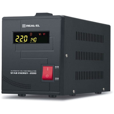 Стабілізатор REAL-EL Stab Energy-2000 Black Стабілізатор REAL-EL Stab Energy-2000 Black