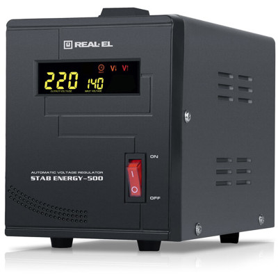 Стабілізатор REAL-EL Stab Energy-500 Black Стабілізатор REAL-EL Stab Energy-500 Black