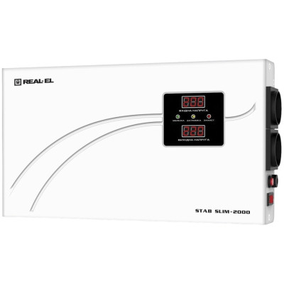 Cтабілізатор REAL-EL STAB SLIM-2000 White Cтабілізатор REAL-EL STAB SLIM-2000 White