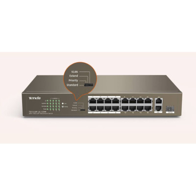 Комутатор Tenda TEF1118P-16-150W