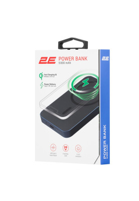 Універсальна мобільна батарея 2E Wireless QI 5000mAh Blue (2E-PB0545-BLUE)