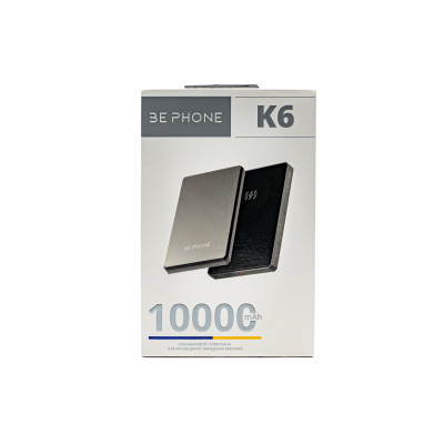 Універсальна мобільна батарея BePhone K6 10000 mAh MagSafe Black 15W (BP-K6-BK)
