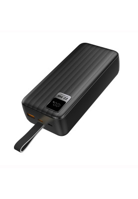 Універсальна мобільна батарея ColorWay Digital Display 30000mAh Black (CW-PB300LPC5BK-PDD)