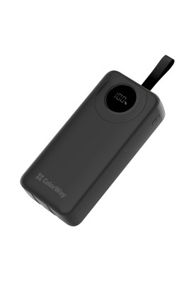 Універсальна мобільна батарея ColorWay EnergyPlus 30000mAh Black (CW-PB300LPB4BK-PDD)