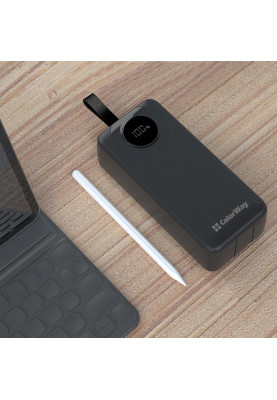 Універсальна мобільна батарея ColorWay EnergyPlus 30000mAh Black (CW-PB300LPB4BK-PDD)