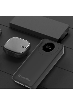 Універсальна мобільна батарея ColorWay EnergyPlus 30000mAh Black (CW-PB300LPB4BK-PDD)