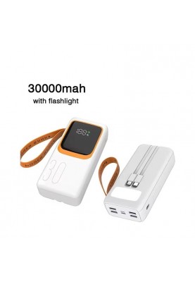 Універсальна мобільна батарея Denmen DP31 30000mAh White