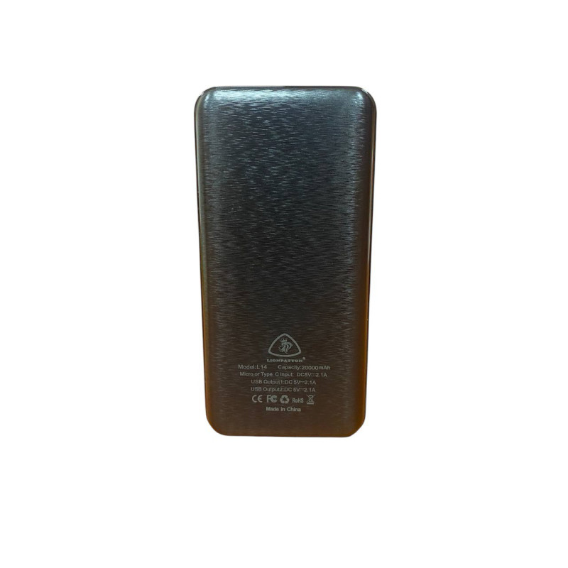 Універсальна мобільна батарея Lionpatton L14 20000mAh Black (LI- L14-BK)