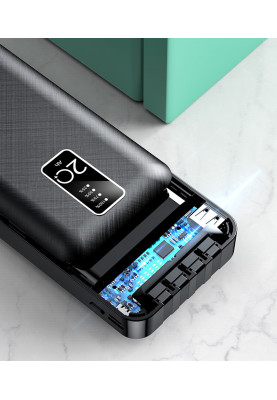 Універсальна мобільна батарея Lionpatton L20 20000mAh Black (LI- L20-BK)