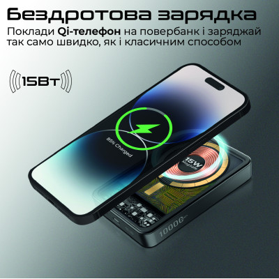 Універсальна мобільна батарея Promate LucidPack-10 10000mAh 20W Black