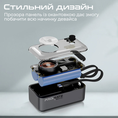 Універсальна мобільна батарея Promate Mavrix 10000mAh 35W Black